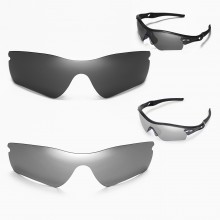 Walleva Titanium + Black Polarized Replacement Lenses For Oakley Radar Path Sunglasses